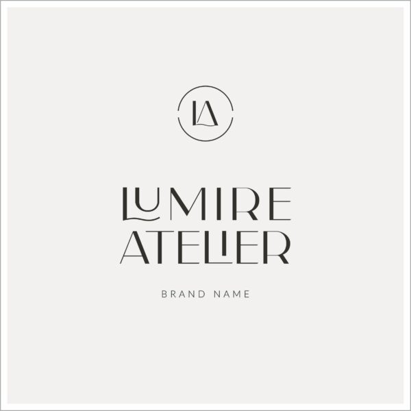 logo dla marki Lumire Atelier – minimalistyczny projekt premium na wyłączność