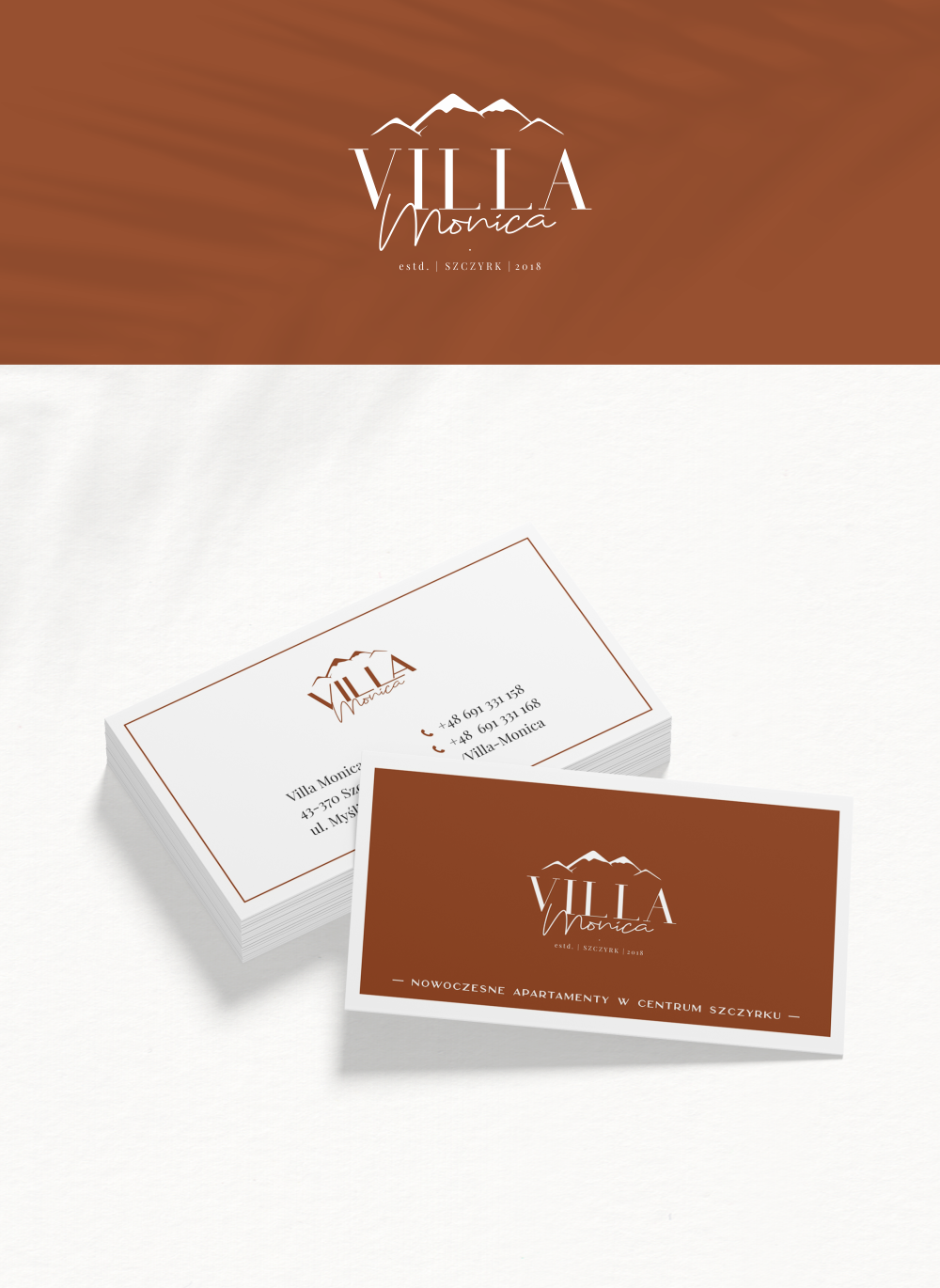 Wizytówki w stylu minimalistycznym – projekt graficzny